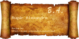 Bugár Alexandra névjegykártya